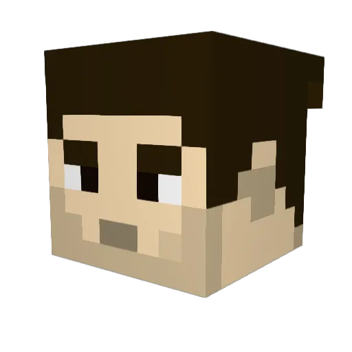 JLB406 Minecraft avatar head, 3D render
