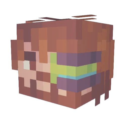 JLCoffee Minecraft avatar head, 3D render