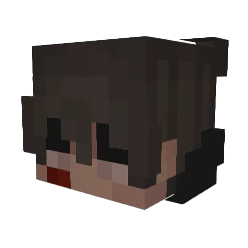 JLGBT Minecraft avatar head, 3D render