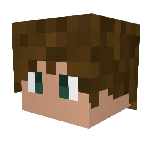 JLP08 Minecraft avatar head, 3D render