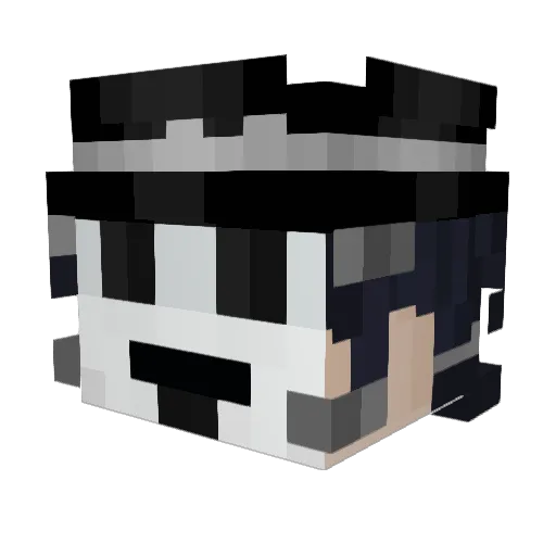 JLPEA Minecraft avatar head, 3D render