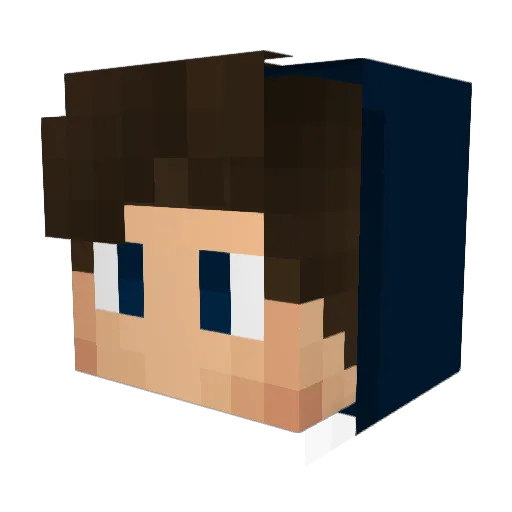 JLSTYT Minecraft avatar head, 3D render