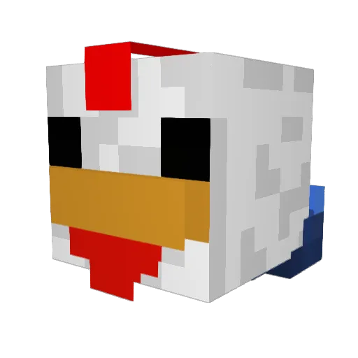 JLYRIC Minecraft avatar head, 3D render