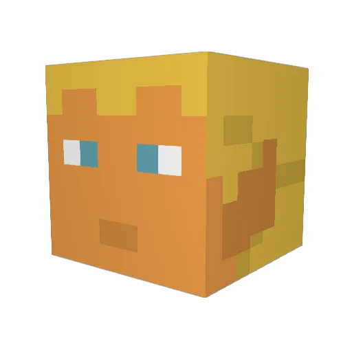 JLabrador Minecraft avatar head, 3D render