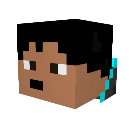 JLegend1 Minecraft avatar head, 3D render