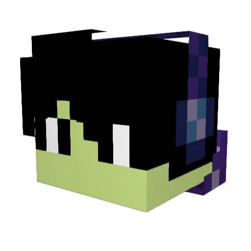 JLocked Minecraft avatar head, 3D render