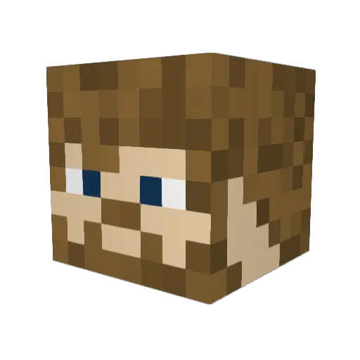 JLyc Minecraft avatar head, 3D render