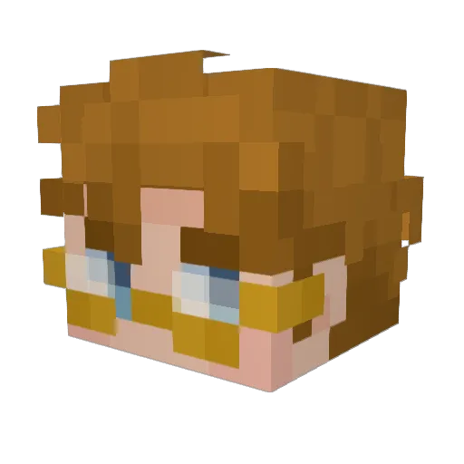 JM0106 Minecraft avatar head, 3D render
