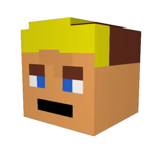 JMACsoccerstar Minecraft avatar head, 3D render