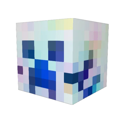 JMAN0822 Minecraft avatar head, 3D render