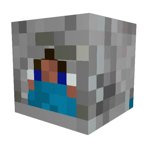 JMAN704 Minecraft avatar head, 3D render