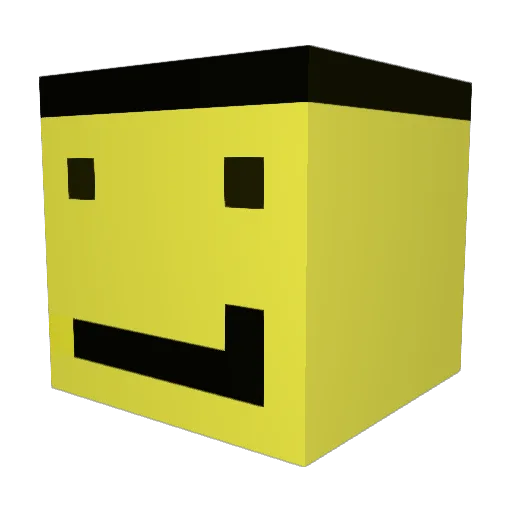 JMBUK Minecraft avatar head, 3D render