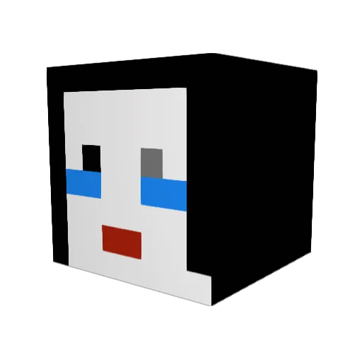JMCorpse Minecraft avatar head, 3D render