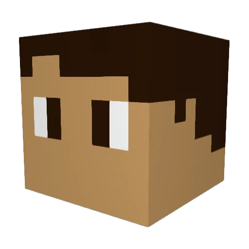 JMDav13 Minecraft avatar head, 3D render