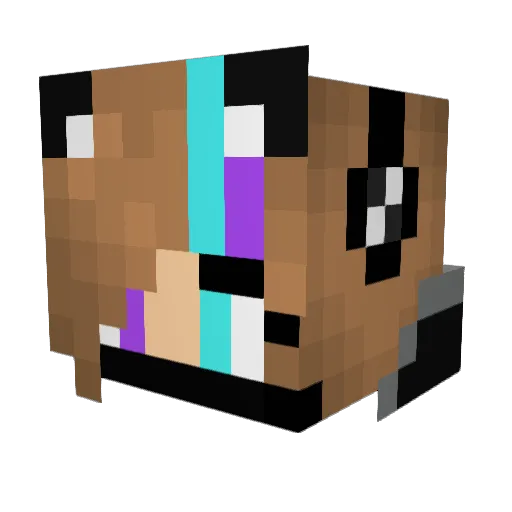JMFJ Minecraft avatar head, 3D render