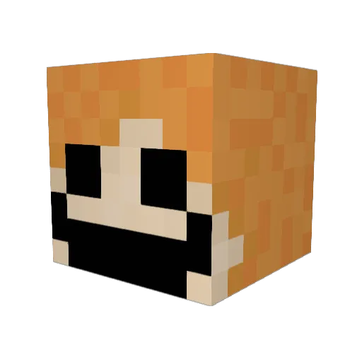 JMFrags909 Minecraft avatar head, 3D render