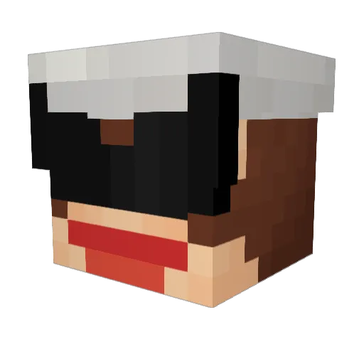 JMHMirror Minecraft avatar head, 3D render