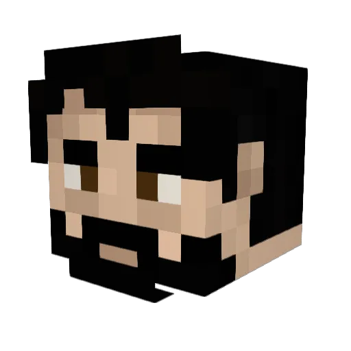 JMK68350 Minecraft avatar head, 3D render
