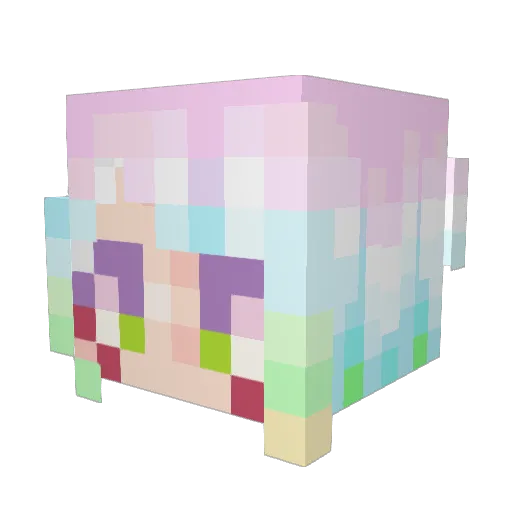 JMM12 Minecraft avatar head, 3D render
