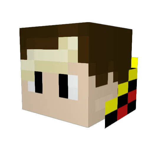 JMN10 Minecraft avatar head, 3D render