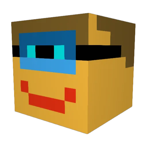 JMPGAMR Minecraft avatar head, 3D render
