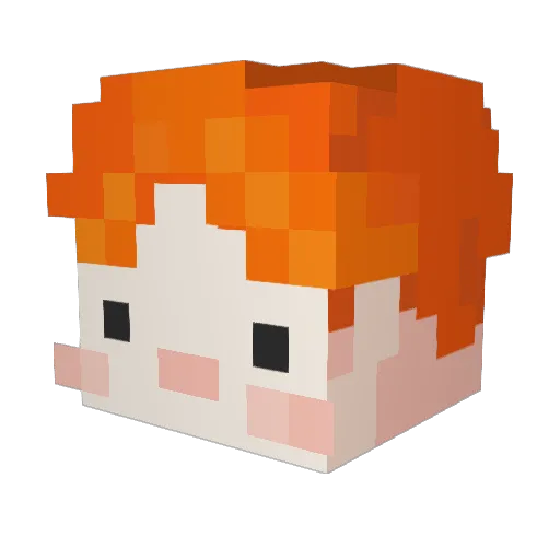 JMRPOTATO Minecraft avatar head, 3D render