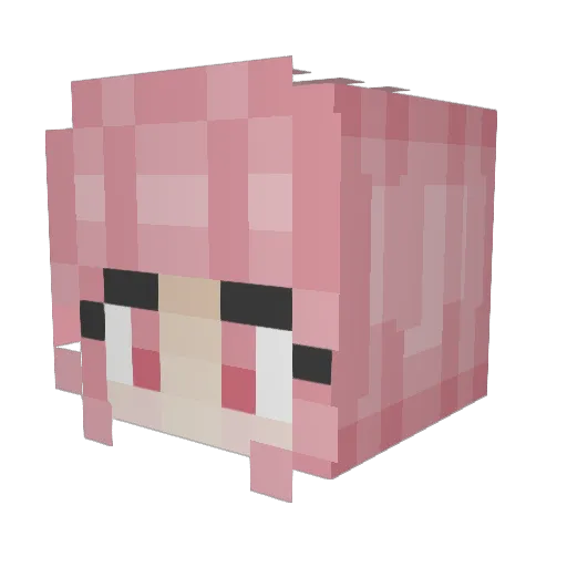 JMR_1202 Minecraft avatar head, 3D render