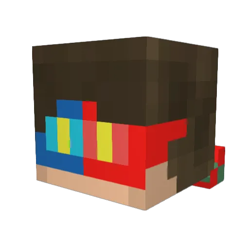 JMSB1000 Minecraft avatar head, 3D render