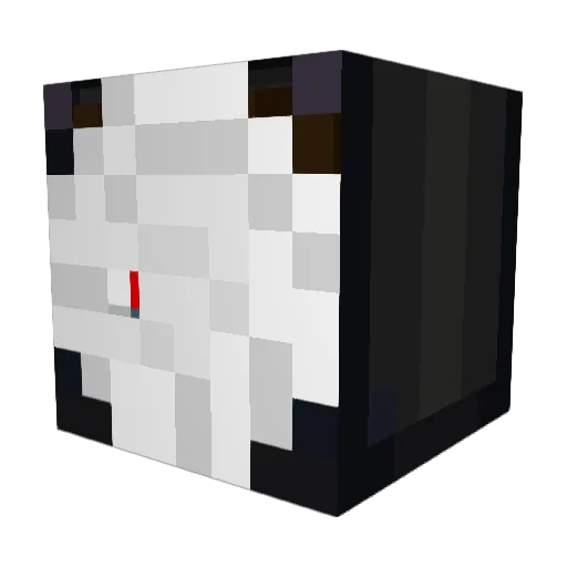JMVM_ Minecraft avatar head, 3D render