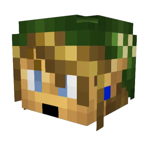 JMW2000 Minecraft avatar head, 3D render