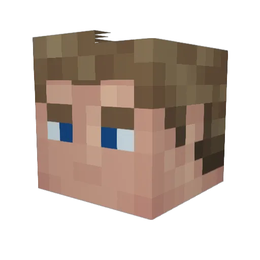 JM_0411 Minecraft avatar head, 3D render