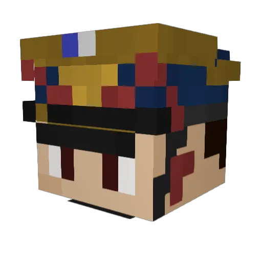 JM_Rosas Minecraft avatar head, 3D render