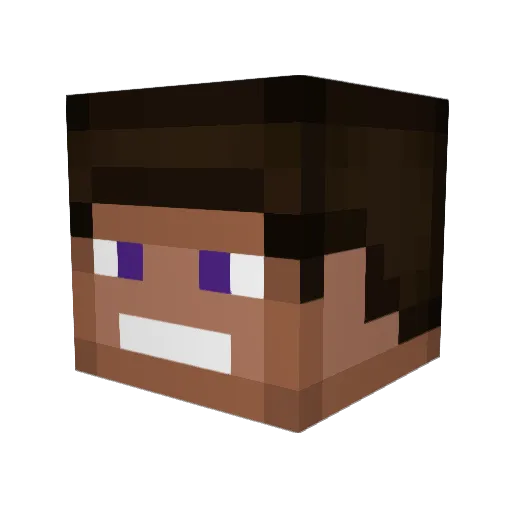 JMeePJ Minecraft avatar head, 3D render