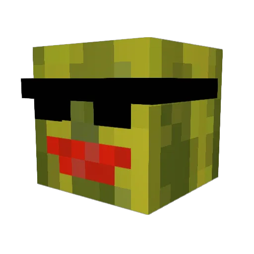 JN1F Minecraft avatar head, 3D render