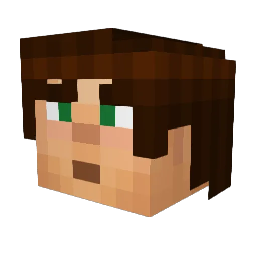 JNDemon5 Minecraft avatar head, 3D render