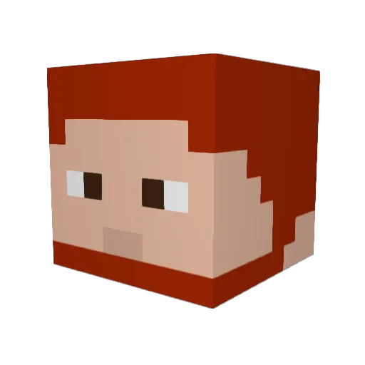 JNSMNE Minecraft avatar head, 3D render