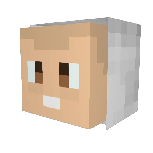 JNTuga Minecraft avatar head, 3D render