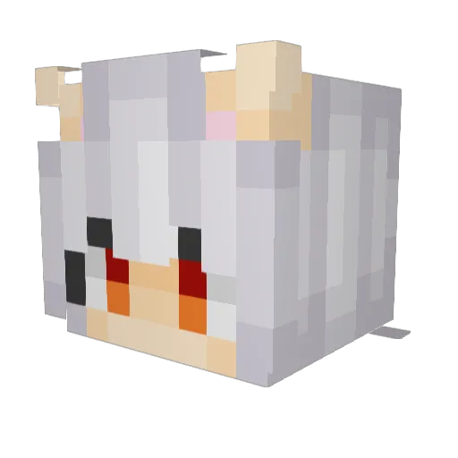 JNVS02 Minecraft avatar head, 3D render