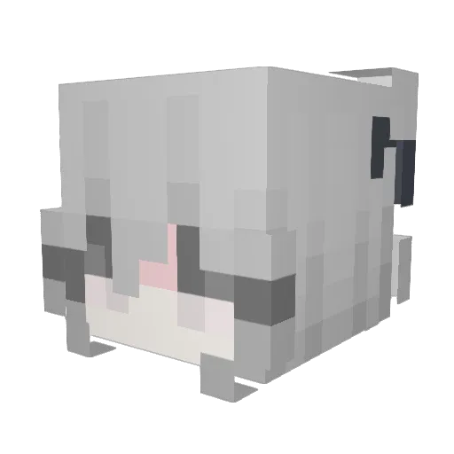 JN_1110 Minecraft avatar head, 3D render