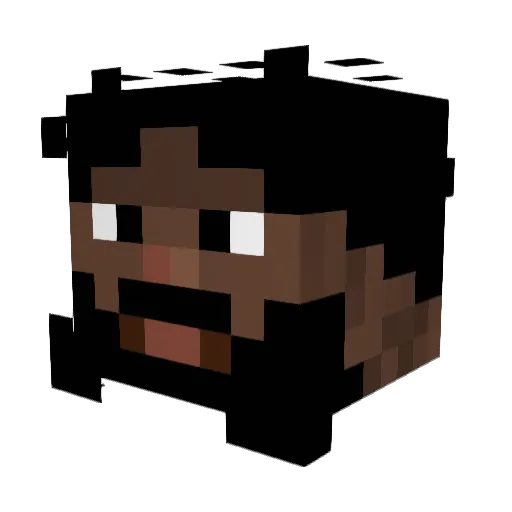JO4A Minecraft avatar head, 3D render