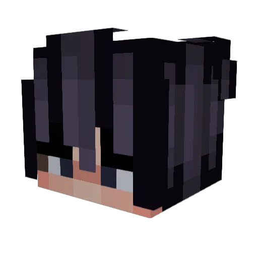 JOCMORN_Llah Minecraft avatar head, 3D render
