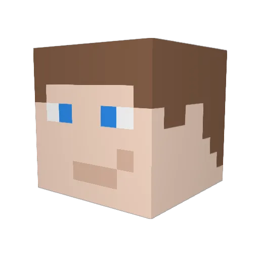 JOEYPMP Minecraft avatar head, 3D render
