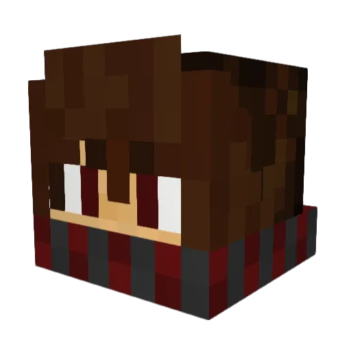 JOHCAEL Minecraft avatar head, 3D render