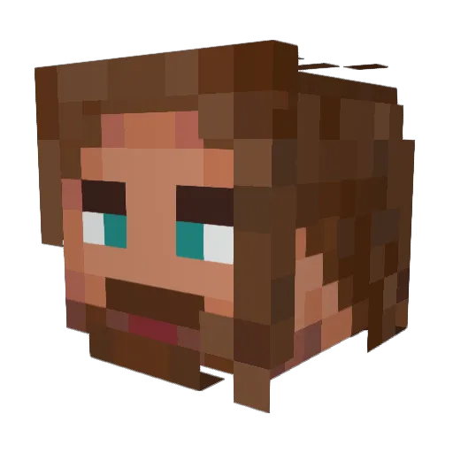 JOHNBONSUN Minecraft avatar head, 3D render