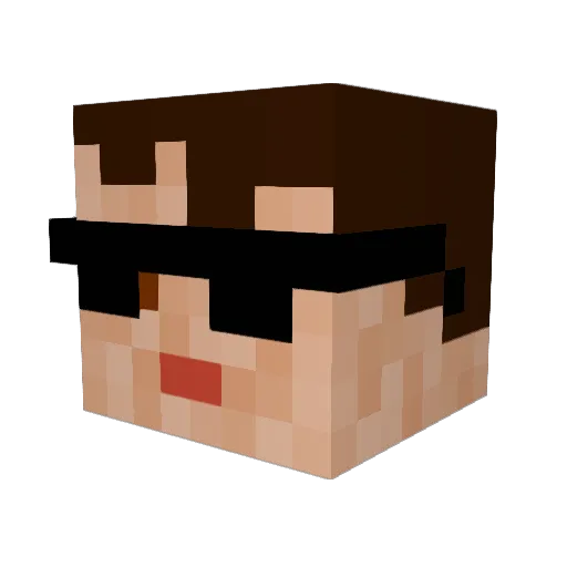 JOJOFE Minecraft avatar head, 3D render