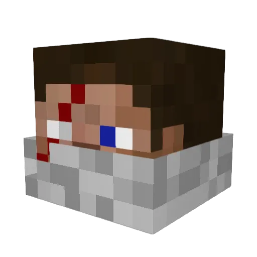 JOJOFG Minecraft avatar head, 3D render
