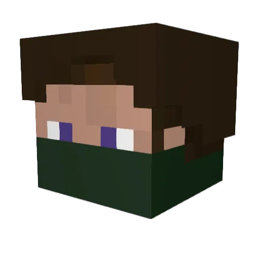 JOJO_340 Minecraft avatar head, 3D render