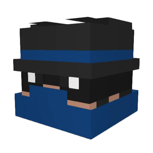 JOKER55443 Minecraft avatar head, 3D render