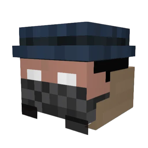 JOKER56_hari Minecraft avatar head, 3D render