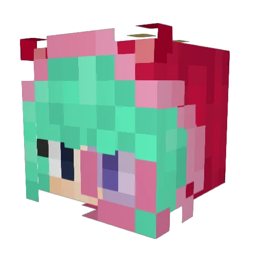 JOKERthai Minecraft avatar head, 3D render